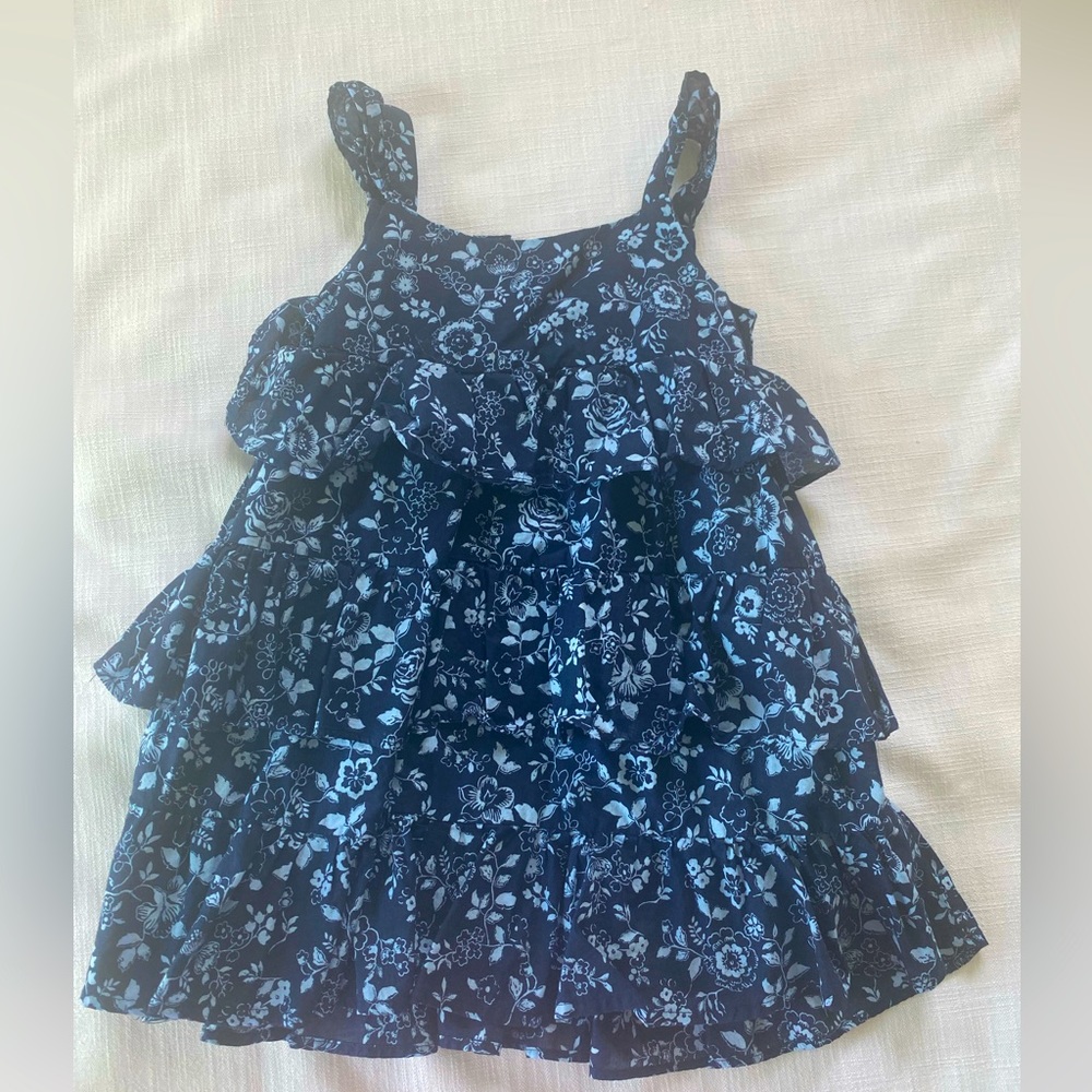 Janie AND Jack blue floral girl dress size 4
